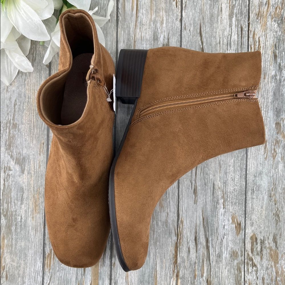 Women's Faux Suede Ankle Boots Shoes Size 10 - Picture 5 of 7